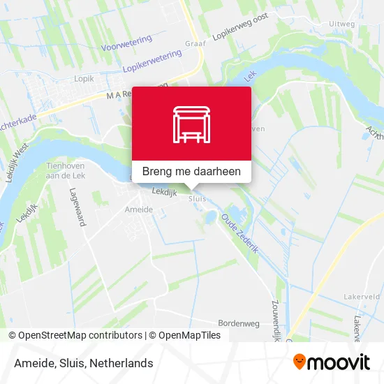 Ameide, Sluis kaart