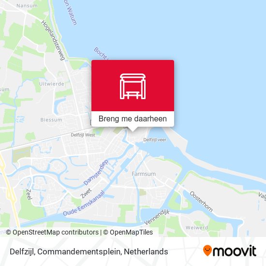 Delfzijl, Commandementsplein kaart