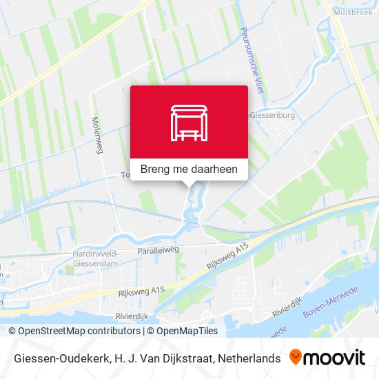Giessen-Oudekerk, H. J. Van Dijkstraat kaart