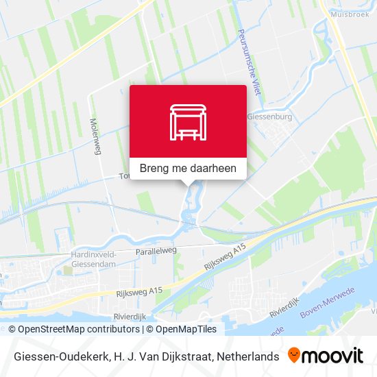 Giessen-Oudekerk, H. J. Van Dijkstraat kaart