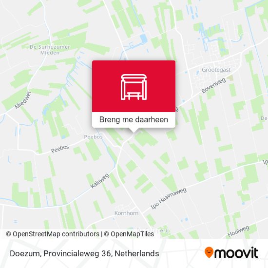 Doezum, Provincialeweg 36 kaart