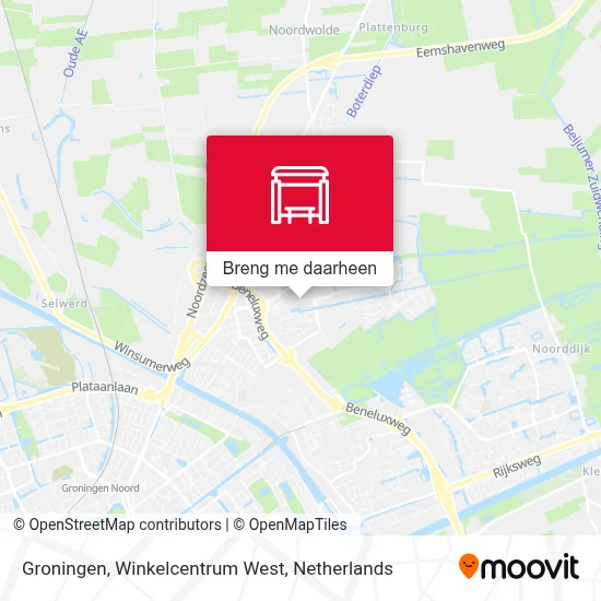 Groningen, Winkelcentrum West kaart