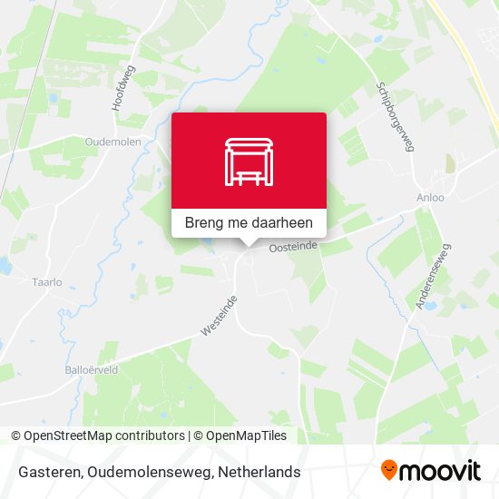 Gasteren, Oudemolenseweg kaart