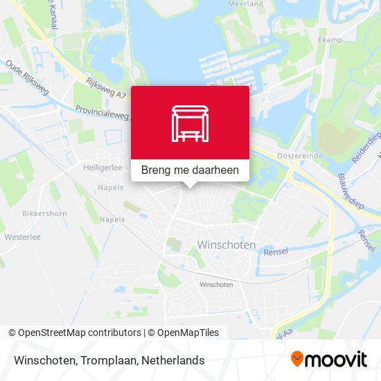 Winschoten, Tromplaan kaart