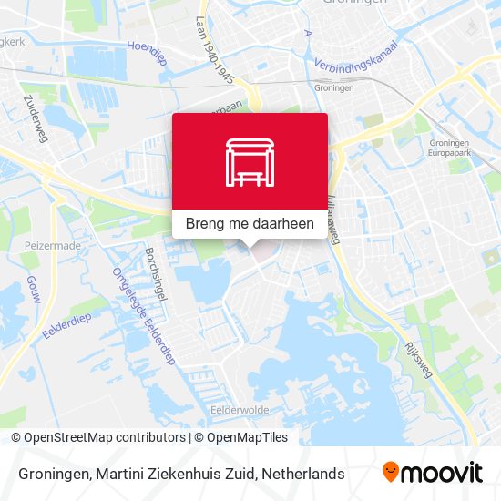 Groningen, Martini Ziekenhuis Zuid kaart