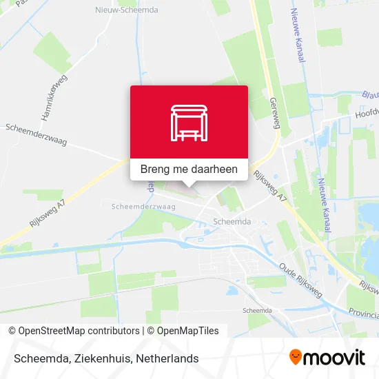 Scheemda, Ziekenhuis kaart