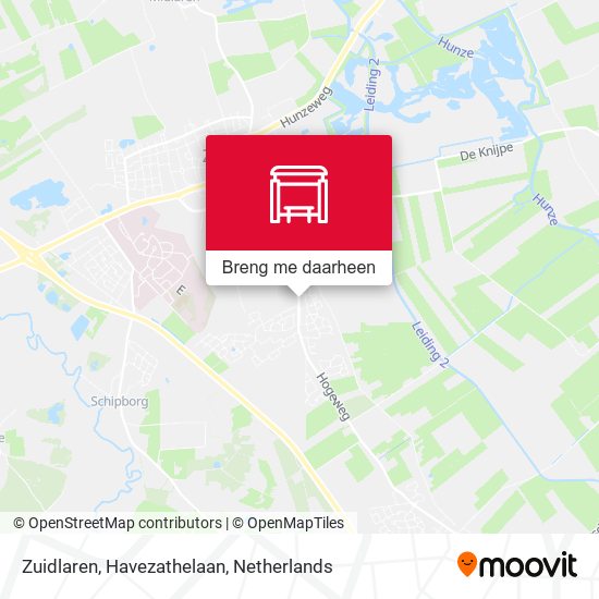 Zuidlaren, Havezathelaan kaart