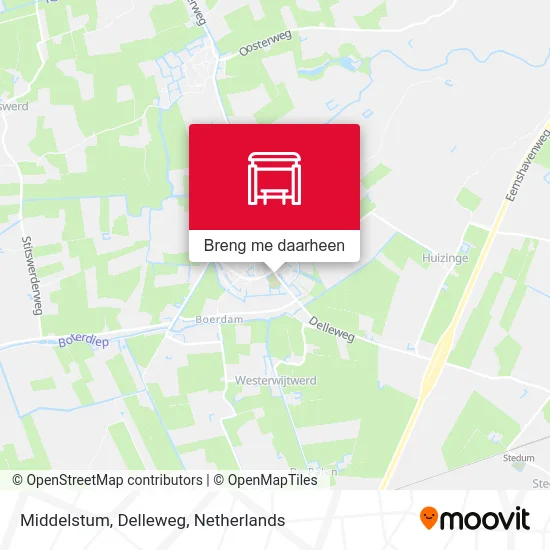 Middelstum, Delleweg kaart