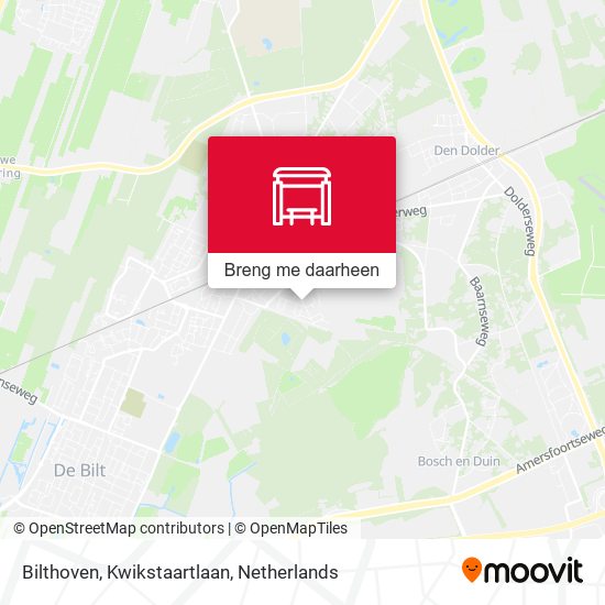 Bilthoven, Kwikstaartlaan kaart