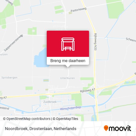 Noordbroek, Drostenlaan kaart