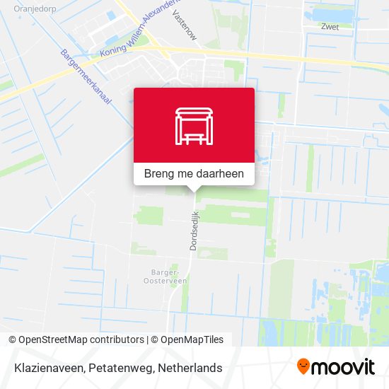 Klazienaveen, Petatenweg kaart