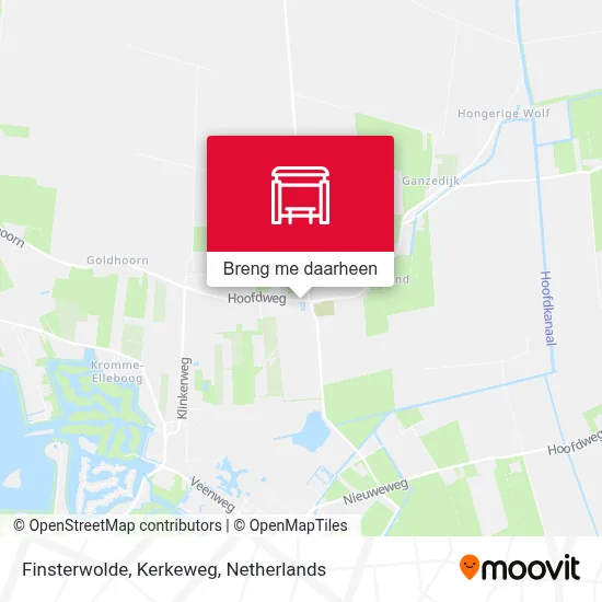 Finsterwolde, Kerkeweg kaart
