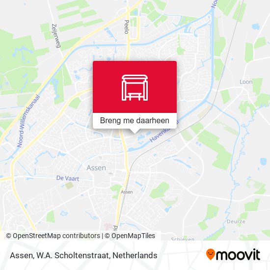 Assen, W.A. Scholtenstraat kaart