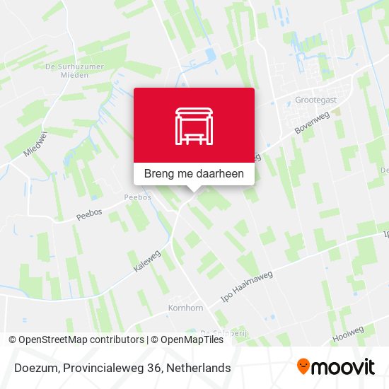 Doezum, Provincialeweg 36 kaart