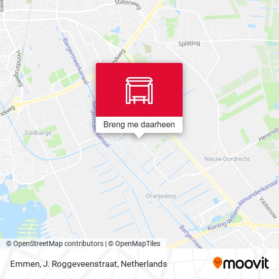 Emmen, J. Roggeveenstraat kaart