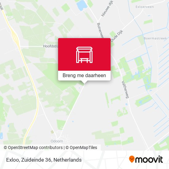 Exloo, Zuideinde 36 kaart