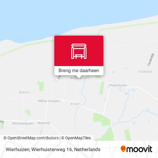 Wierhuizen, Wierhuisterweg 16 kaart
