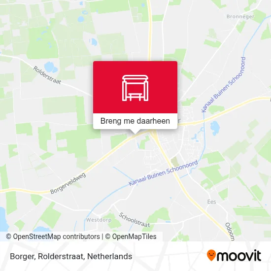 Borger, Rolderstraat kaart