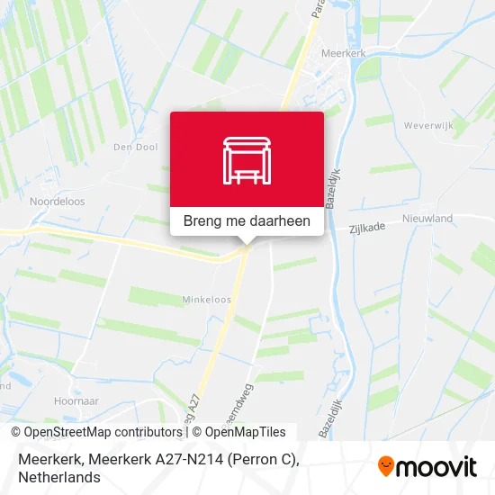Meerkerk, Meerkerk A27-N214 (Perron C) kaart