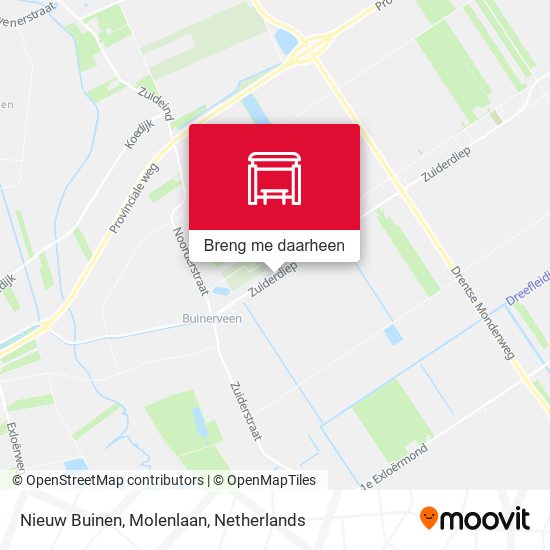 Nieuw Buinen, Molenlaan kaart