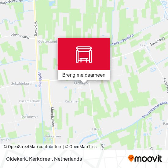 Oldekerk, Kerkdreef kaart