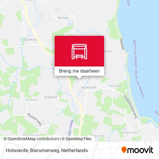 Holwierde, Bierumerweg kaart