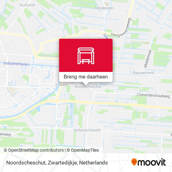 Noordscheschut, Zwartedijkje kaart