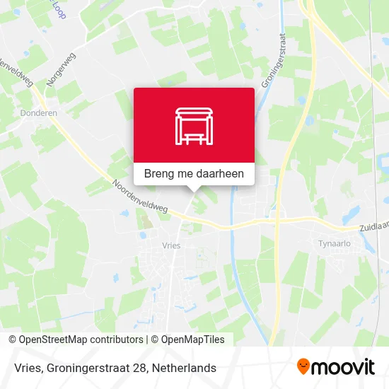Vries, Groningerstraat 28 kaart