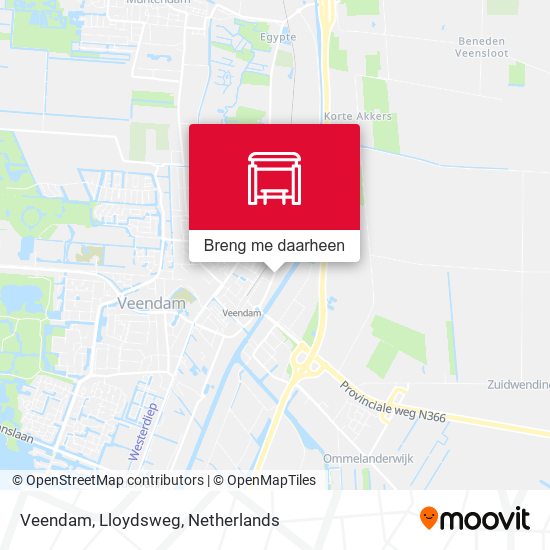 Veendam, Lloydsweg kaart