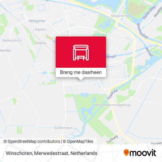 Winschoten, Merwedestraat kaart