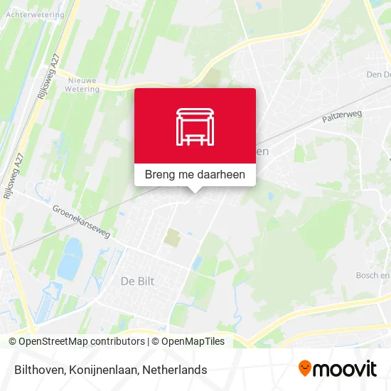 Bilthoven, Konijnenlaan kaart