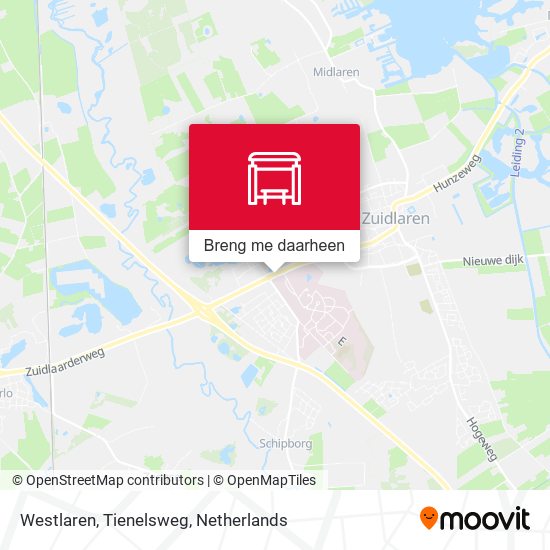 Westlaren, Tienelsweg kaart