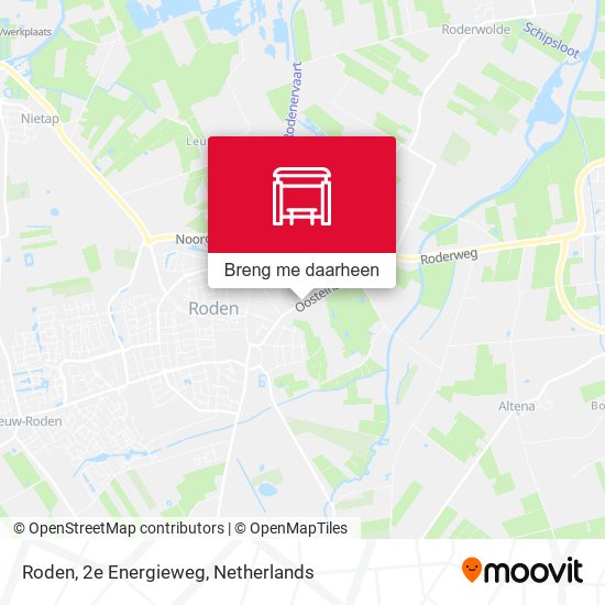 Roden, 2e Energieweg kaart