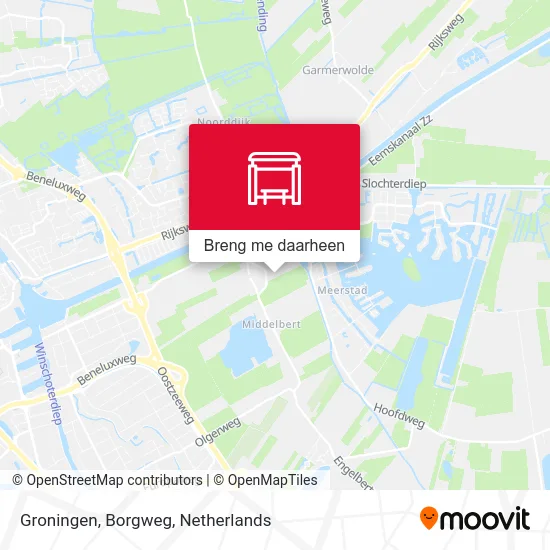 Groningen, Borgweg kaart