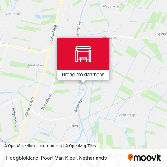 Hoogblokland, Poort Van Kleef kaart