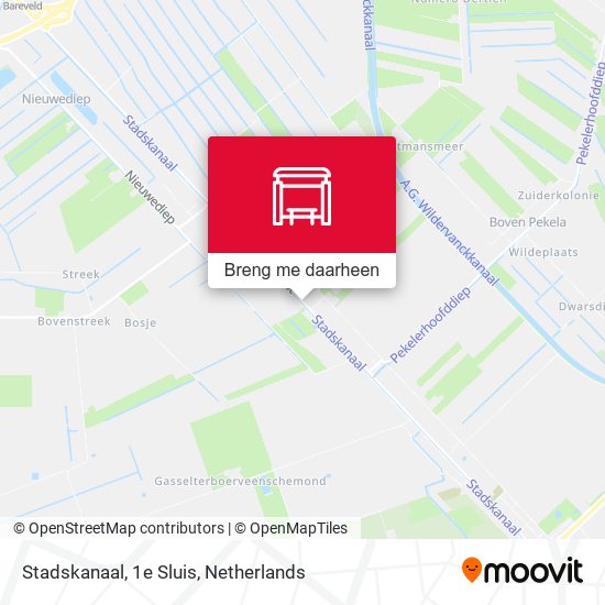 Stadskanaal, 1e Sluis kaart