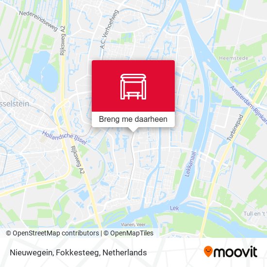 Nieuwegein, Fokkesteeg kaart
