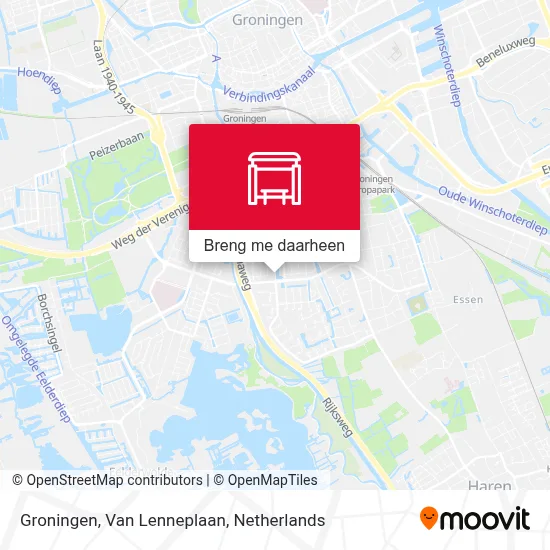 Groningen, Van Lenneplaan kaart