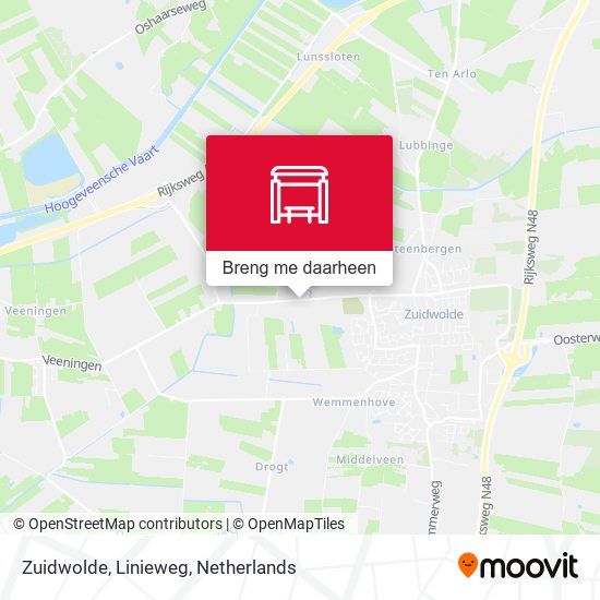 Zuidwolde, Linieweg kaart