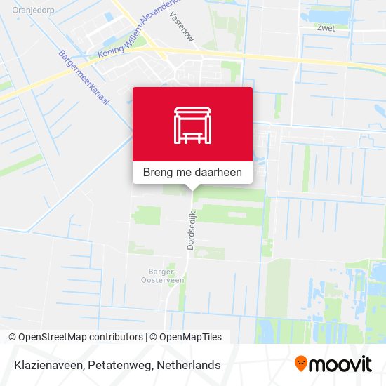 Klazienaveen, Petatenweg kaart