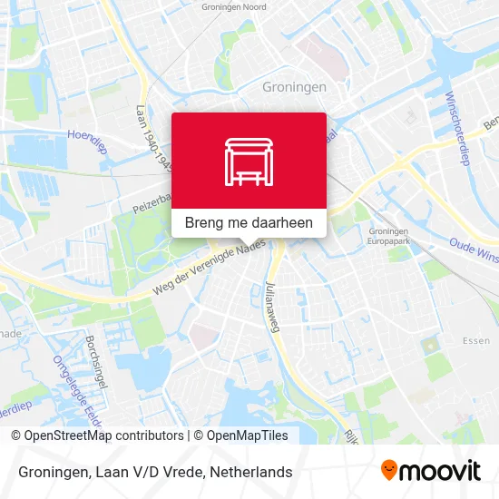Groningen, Laan V/D Vrede kaart