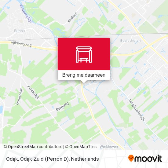 Odijk, Odijk-Zuid (Perron D) kaart