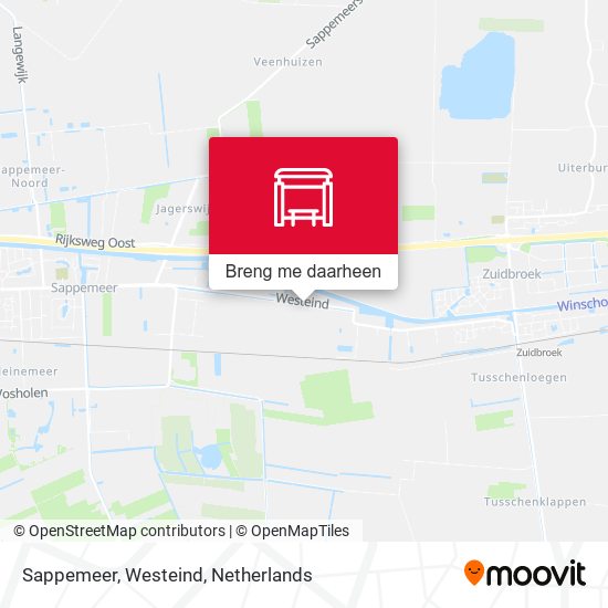 Sappemeer, Westeind kaart
