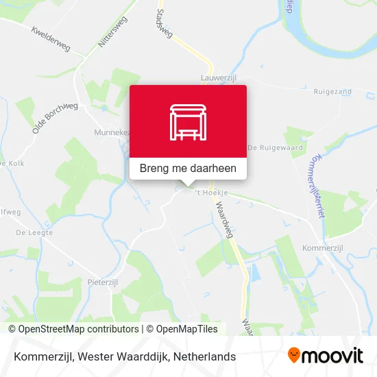Kommerzijl, Wester Waarddijk kaart