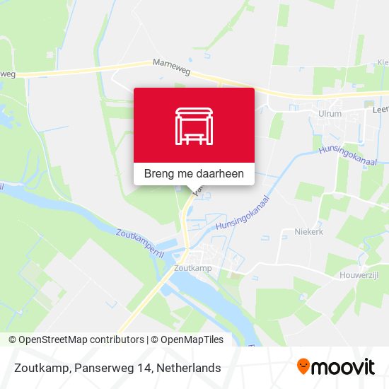 Zoutkamp, Panserweg 14 kaart