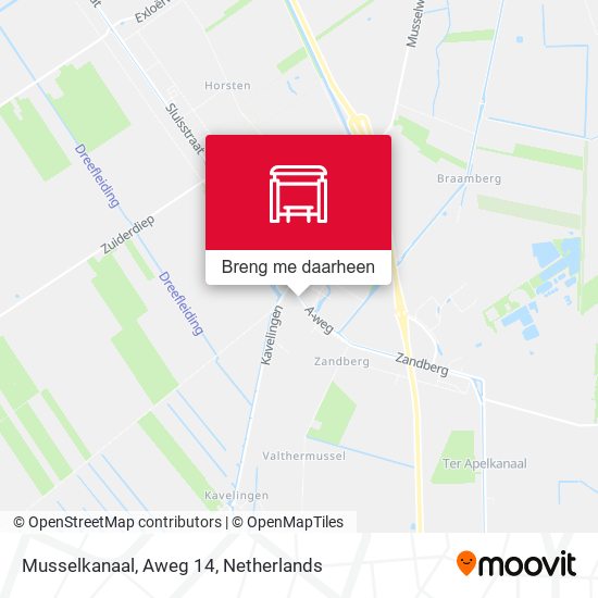 Musselkanaal, Aweg 14 kaart
