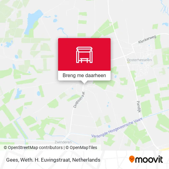 Gees, Weth. H. Euvingstraat kaart