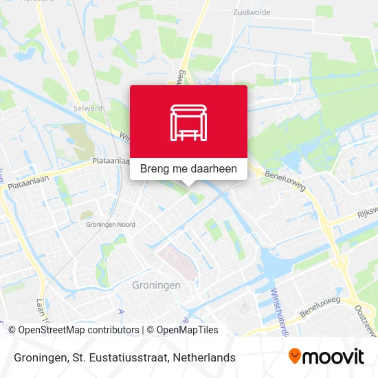 Groningen, St. Eustatiusstraat kaart