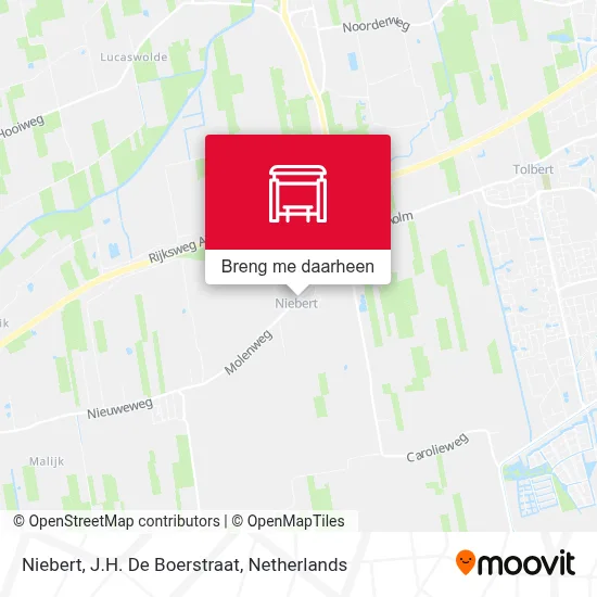 Niebert, J.H. De Boerstraat kaart