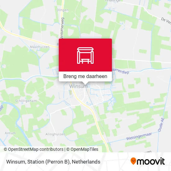 Winsum, Station (Perron B) kaart